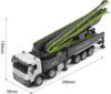 Металлический грузовик бетононасос HuiNa Toys масштаб 1:50 - HN1709-GREEN