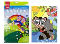 Картина по номерам для малышей Счастливый енотик 28,5 х 20 см - Ркн-032