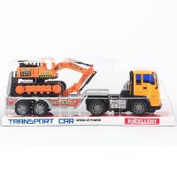 Игровой набор Shenzhen Toys Инерционный трейлер со строительной техникой - В51136