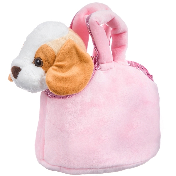 Мягкая игрушка Bondibon Собачка в розовой сумке Бигль, 20 cм, LEO20-508 - ВВ4601