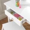Игровой набор KidKraft Белый туалетный столик из дерева для девочки *Модница* (White Medium Vanity | Stool) - 13009_KE