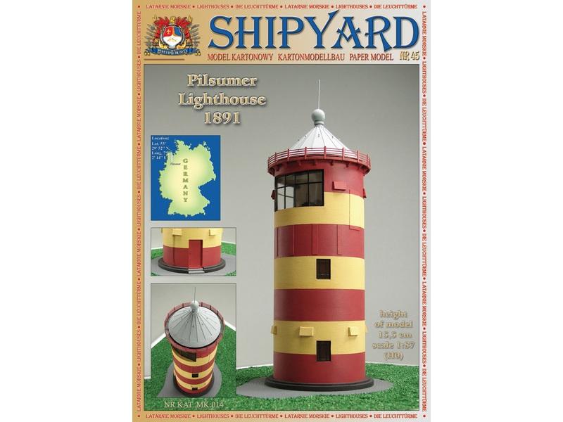 Сборная модель Shipyard маяк Pilsumer Lighthouse (№45), масштаб 1:87 - MK014