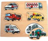 Рамка-вкладыш Wooden Toys *Машинки* - D58