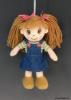 Мягкая кукла ABtoys в джинсовом сарафане, 20 см - M6037