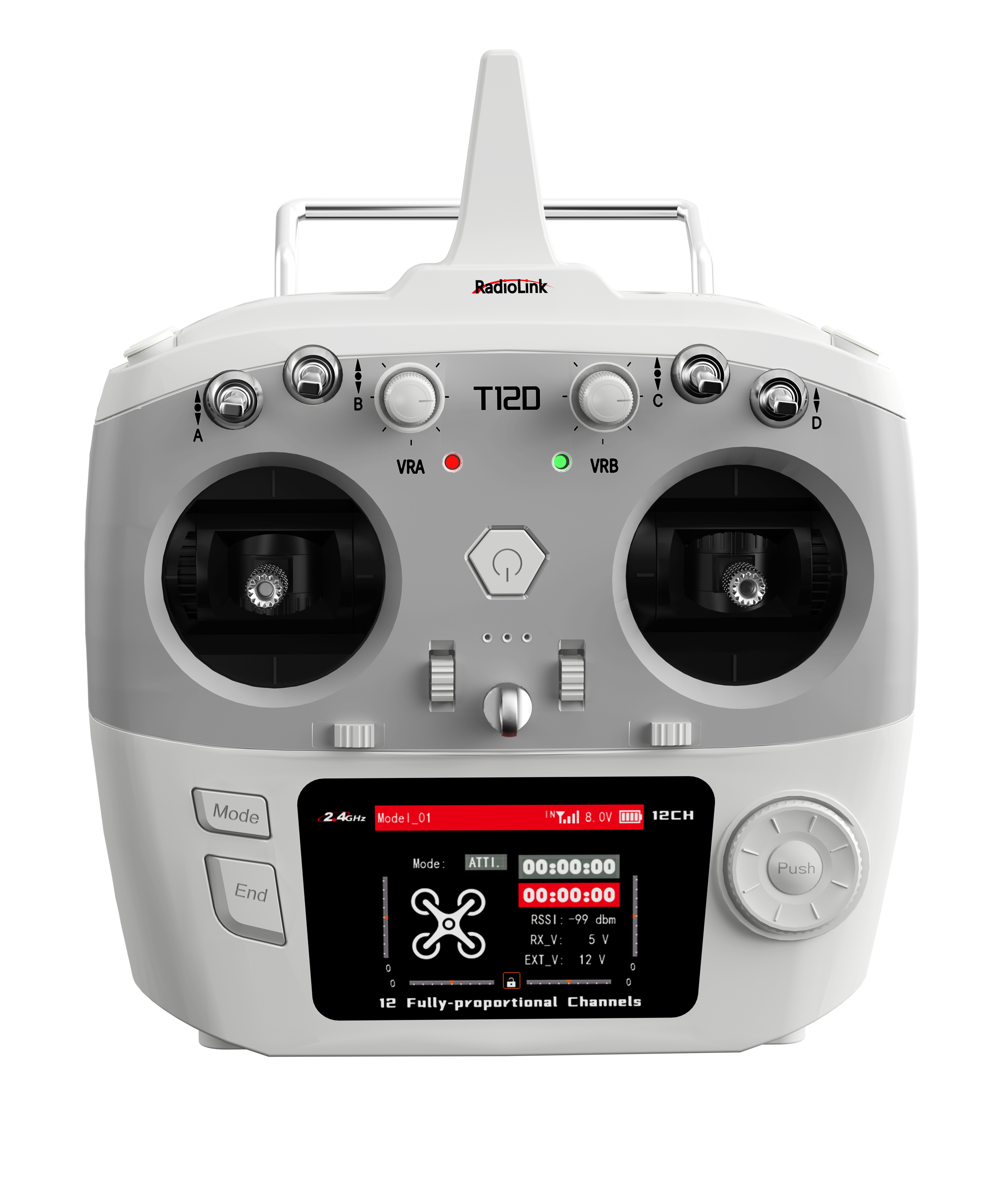 Аппаратура управления RadioLink T12D 12-ти канальная 2,4 Ghz - RL-T12D-R12F