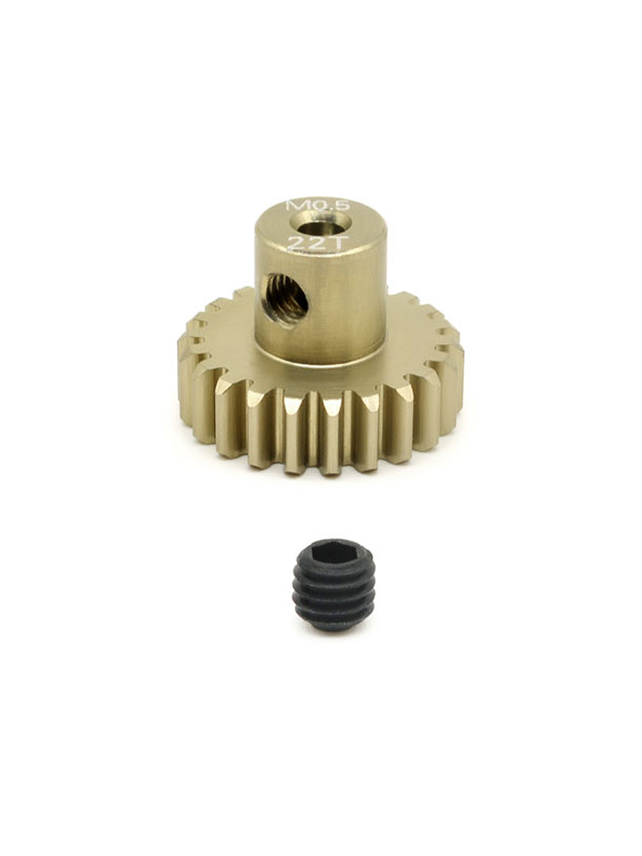 Шестерня алюминиевая Pinion gear 22T M0.5 для вала 2mm - SWS-M05-2-22T