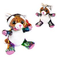 Мягкая игрушка ABtoys Енот с пайетками, 15 см - M2036