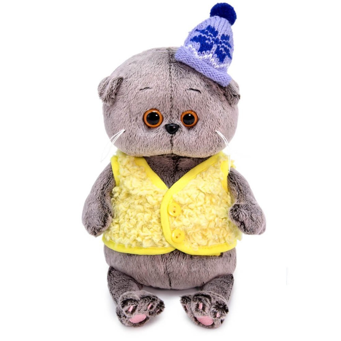 Мягкая игрушка Budi Basa Басик BABY в меховом жилете 20 см - BB-090