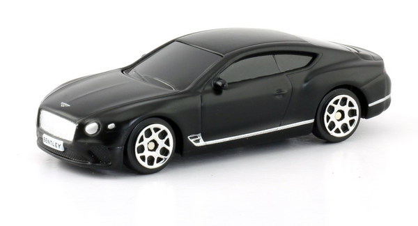 Машина металлическая RMZ City The Bentley Continental GT 2018, масштаб 1:64, черный матовый - 344035SM