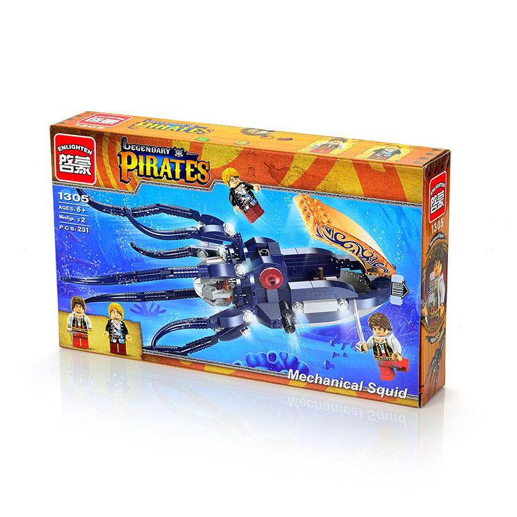 Конструктор ENLIGHTEN BRICK серия ПИРАТЫ Морское чудовище, 231 деталь - C1305|1305