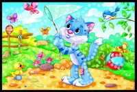 Мозаика из пайеток *Милый котик* - М-8646