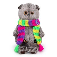 Мягкая игрушка Budi Basa Басик в ярком шарфе 22 см - Ks22-202