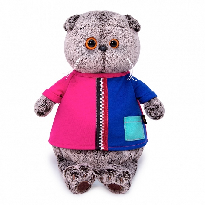 Мягкая игрушка Budi Basa Басик в двухцветной футболке 22 см - Ks22-154