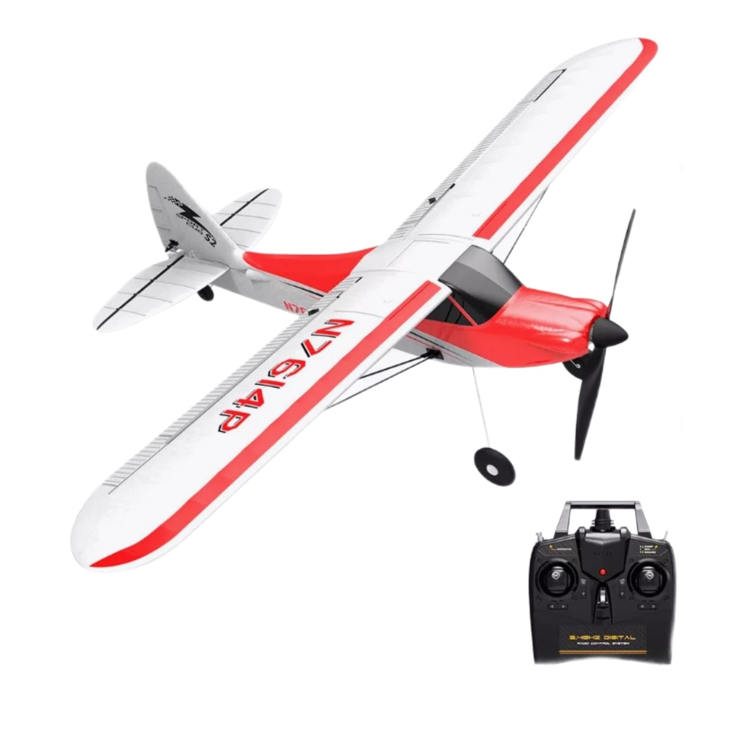 Радиоуправляемый самолет Volantex RC Sport Cub 400мм (красный) 2.4G RTF - EXA76202RR
