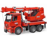 Автокран Bruder Mercedes-Benz Arocs с модулем со световыми и звуковыми эффектами, красный - 03-670
