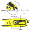 Уценка. Радиоуправляемый катамаран Volantex RC ATOMIC 700 Brushless RTR 2.4G, желтый - EXA79204RY_sale
