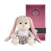 Мягкая игрушка Jack&amp;Lin Зайка в сером платье с розовыми вставками, 25 см - JL-022010-25