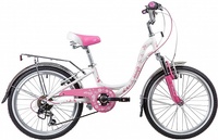 Велосипед Novatrack Butterfly 20*, белый-розовый - 20SH6V.BUTTERFLY.PN9