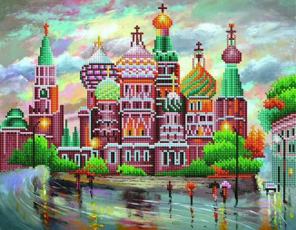 Алмазная мозаика (классическая)* Собор Василия Блаженного*, 40х50 см, (30 цветов) - ACD5003