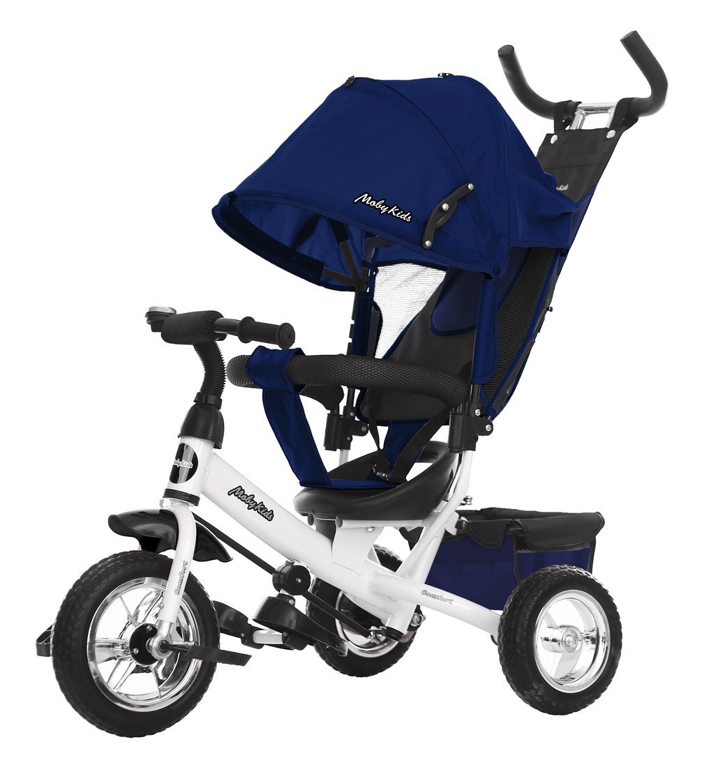 Велосипед 3 колесный Moby Kids Comfort 10x8 EVA, синий - 641341