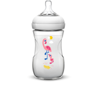 Детская бутылочка для кормления Philips AVENT Natural полипропиленовая c рисунком Фламинго 260 мл - SCF627|21