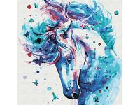 Картина по номерам Molly Белый мустанг 30х30 (18 цветов) - KHM0048