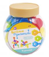 Конструктор ABtoys с присосками *Веселые прилипалы*, мягкий, 16 деталей, в банке - PT-00837