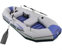 Надувная лодка Intex Mariner 3, алюминиевые весла, ручной насос, 2 подушки, до 300 кг - с68373
