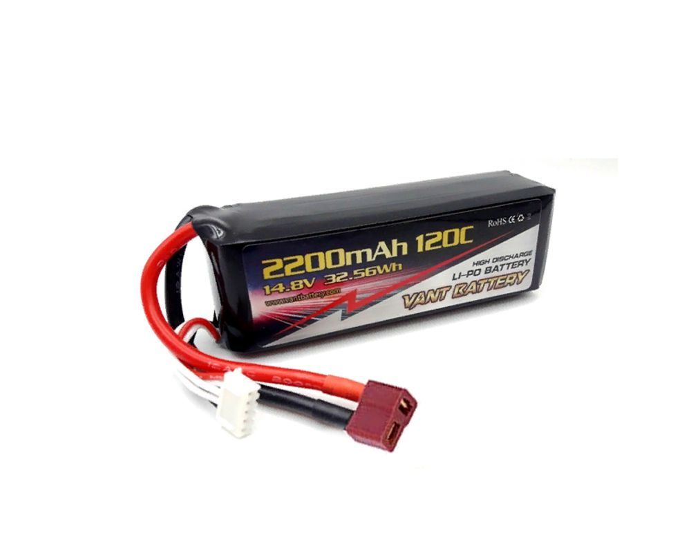 Аккумулятор Li-Po 14.8V 2200mAh 120C soft case battery and T plug - VTB-2200-120C-4S