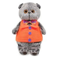Мягкая игрушка Budi Basa Басик в вязаном жилете 22 см - Ks22-103