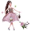 Кукла ABtoys *Amelia. Летний вечер* с диадемой в платье с двухслойной розовой юбкой, темные волосы 30см - PT-01632