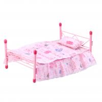 Кроватка металлическая, окрашенная,43*25*28, в комплекте подушка, покрывало - JB600018