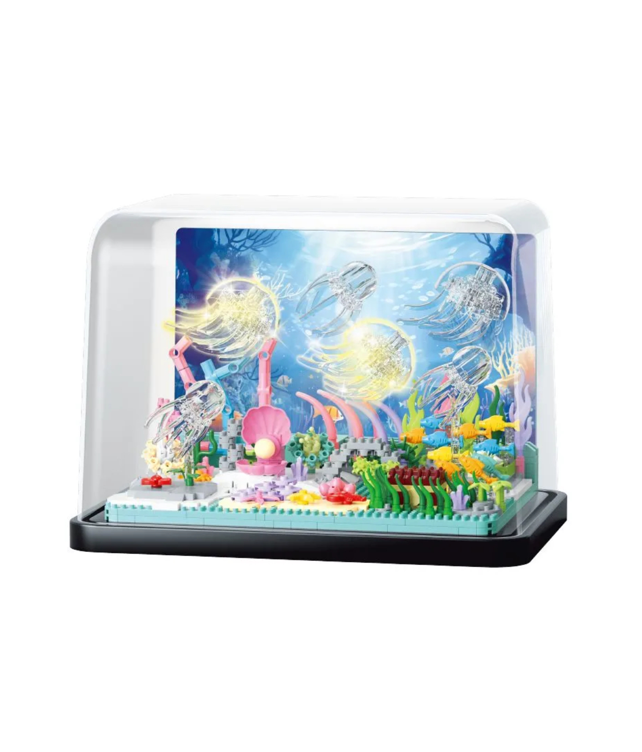Конструктор Balody 3D из миниблоков Подводный Мир, LED подсветка, 1057 элементов - BA16377