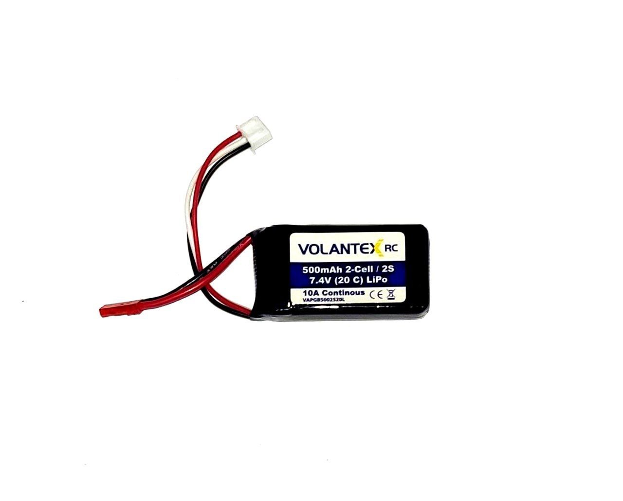 Аккумулятор Li-Po 500mAh, 7,4V JST для самолета Volantex RC Mustang - PB3105