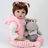 Кукла Aori Reborn Baby Doll Pink hippo, 56 см