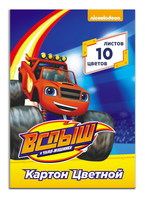 Цветной картон *Вспыш*, 10цв. - 33944-no