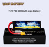 Аккумулятор Li-Po Vant - 7.4В 3000мАч 75C (2S, мягкий корпус, разъём XT60) - VTB-2S-3000-75C