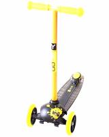 Самокат трехколесный Y-SCOO RT TRIO DIAMOND 120 Monsters 1 высота с блокировкой колес yellow Zerro - 5866