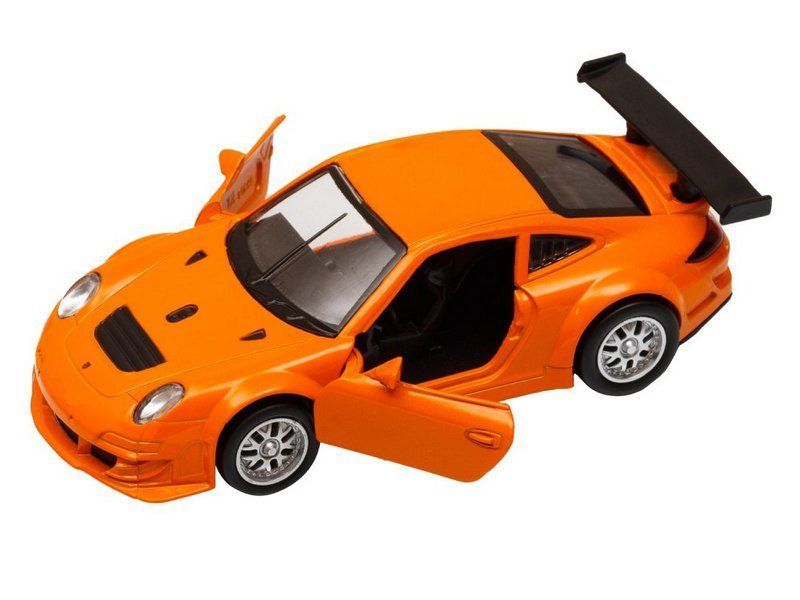 Машина Автопанорама Porsche 911 GT3 RSR, оранжевый, масштаб 1:39, инерция - JB1200127