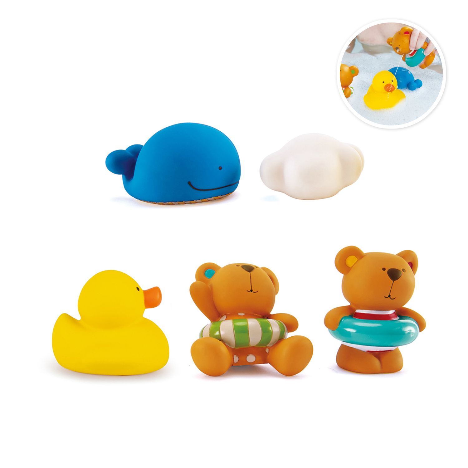 Игрушки для купания Hape Тедди и его друзья - E0201_HP
