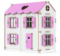 Кукольный домик Playwood цветной (розовый) - DH-002-розовый