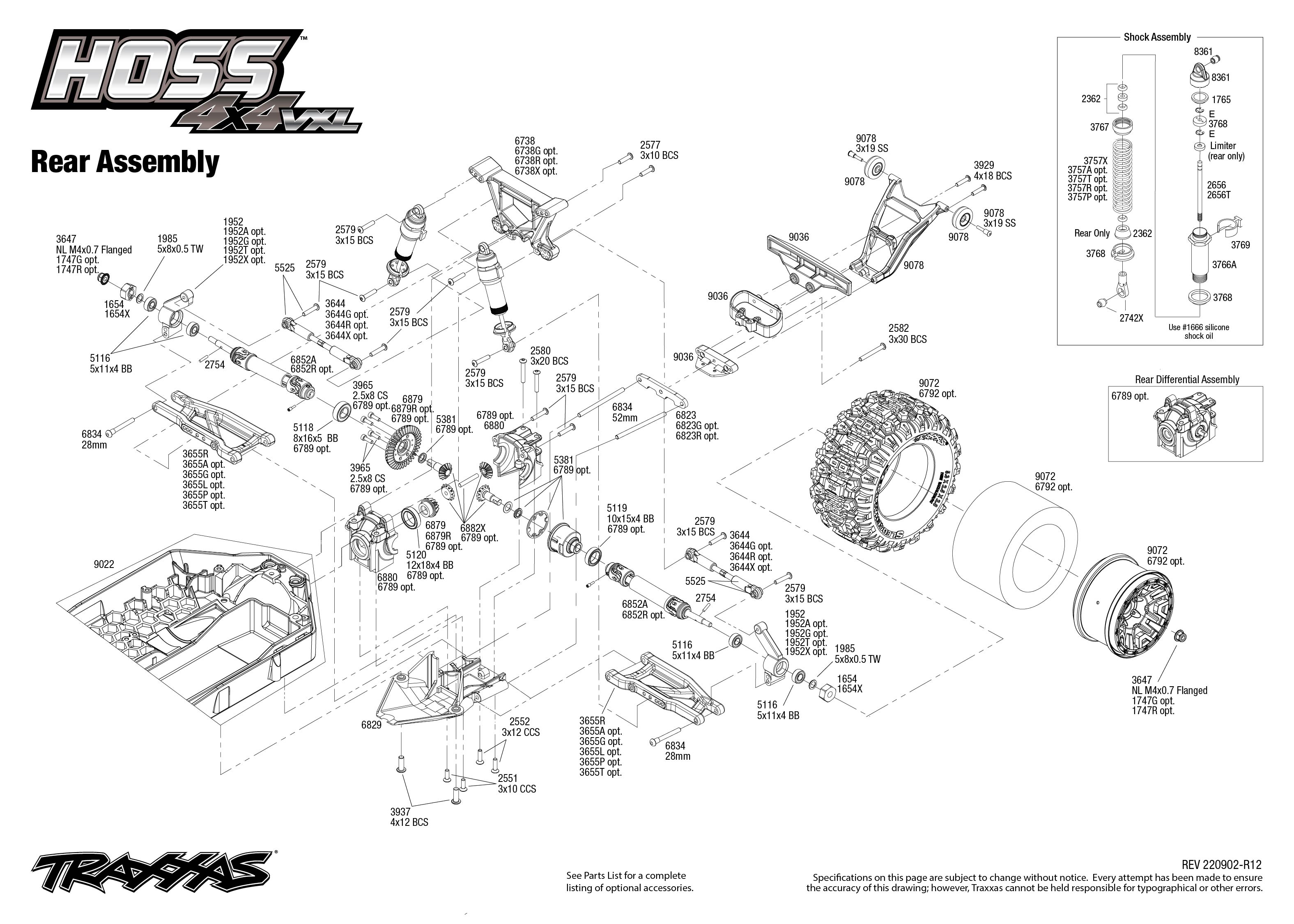 Радиоуправляемый монстр Traxxas HOSS 4X4 VXL 3S 4WD ARTR - TRA90076-4 ...